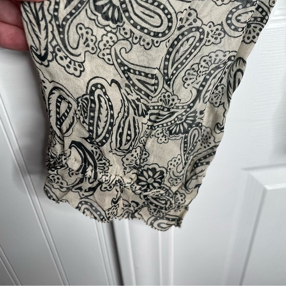 Sundance Smocked Adeliah Paisley Print Boho Top Missing Cami Oversized XS - Picture 9 of 12